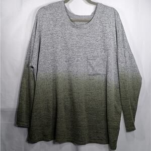 Torrid Drop Shoulder Plush Olive Dip Dye Relaxed Tee Torrid Sz 2  A50503